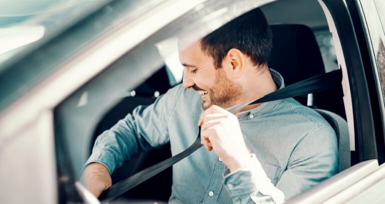 Man in car